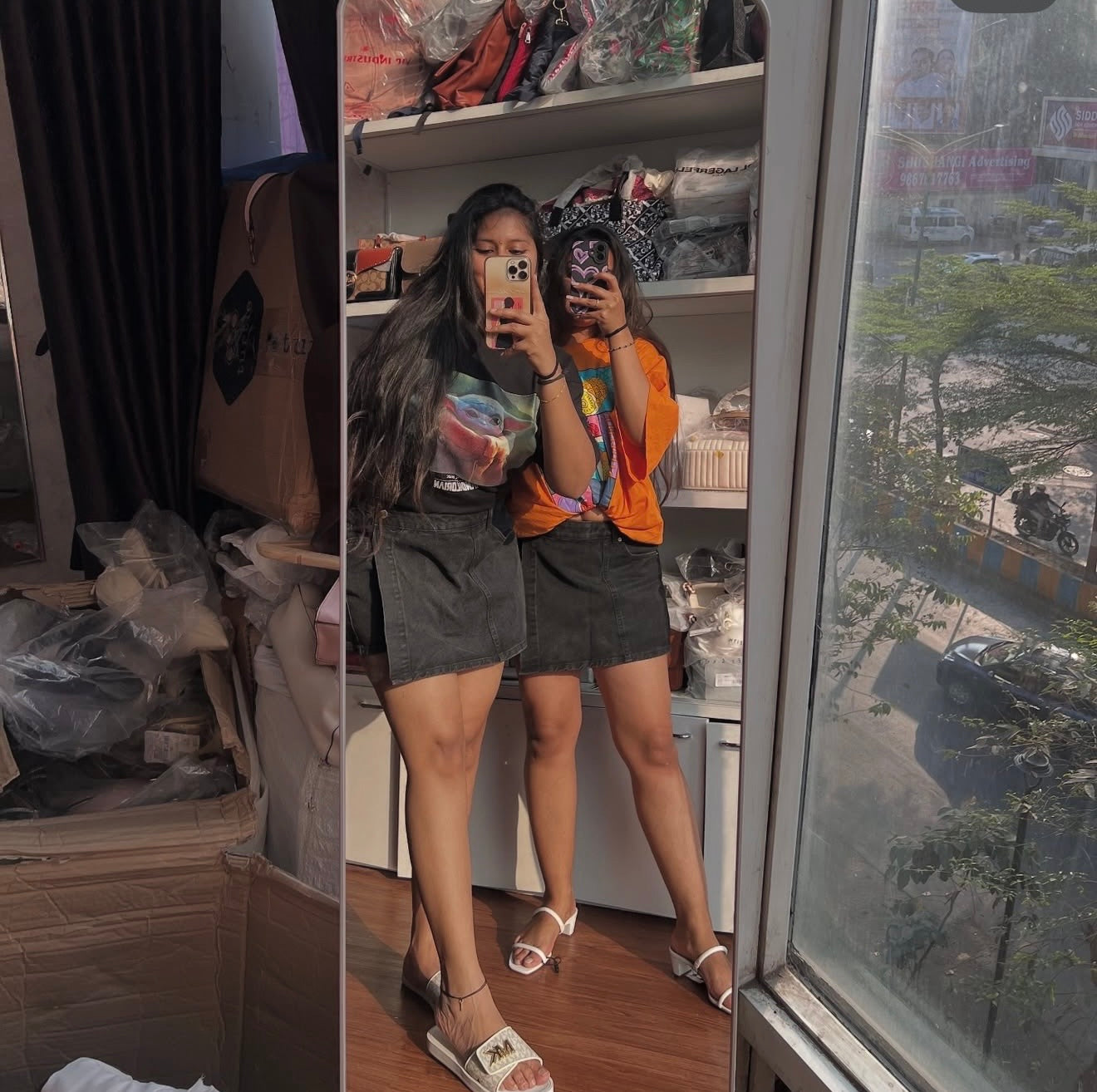 ZARA DENIM SKORTS