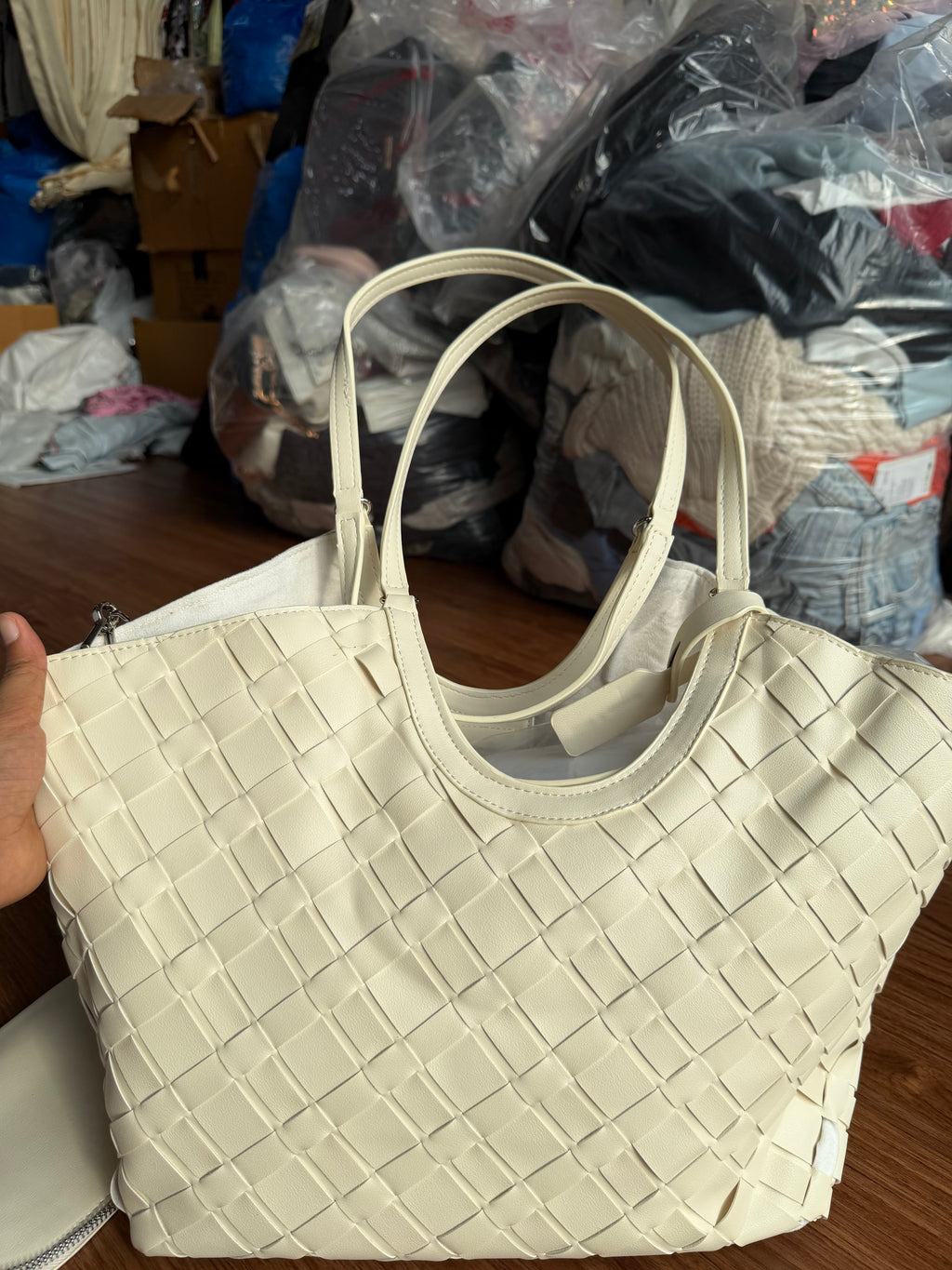 CHARLES AND KEITH IVETTE WOVEN TOTE