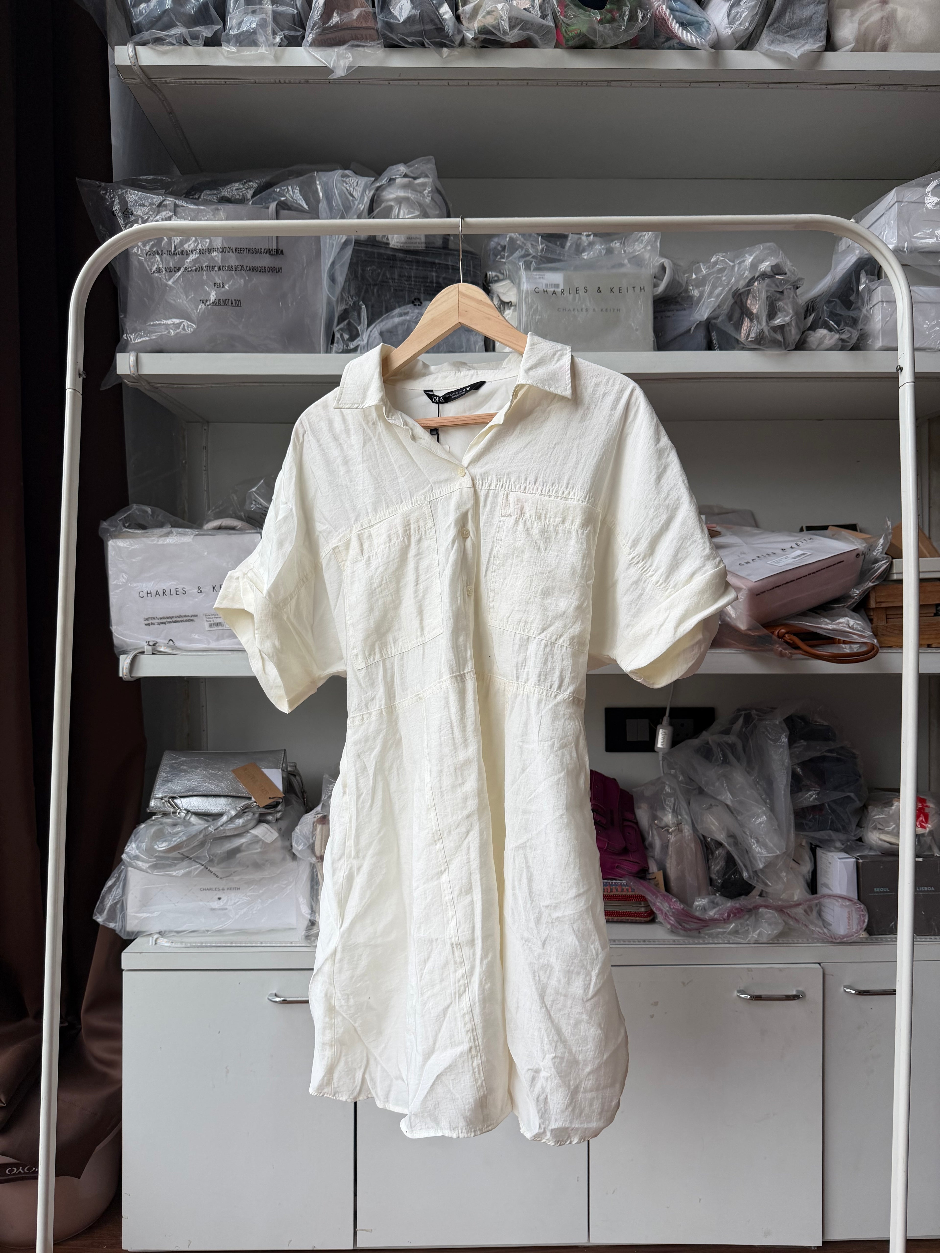 ZARA LINEN BLEND DRESS