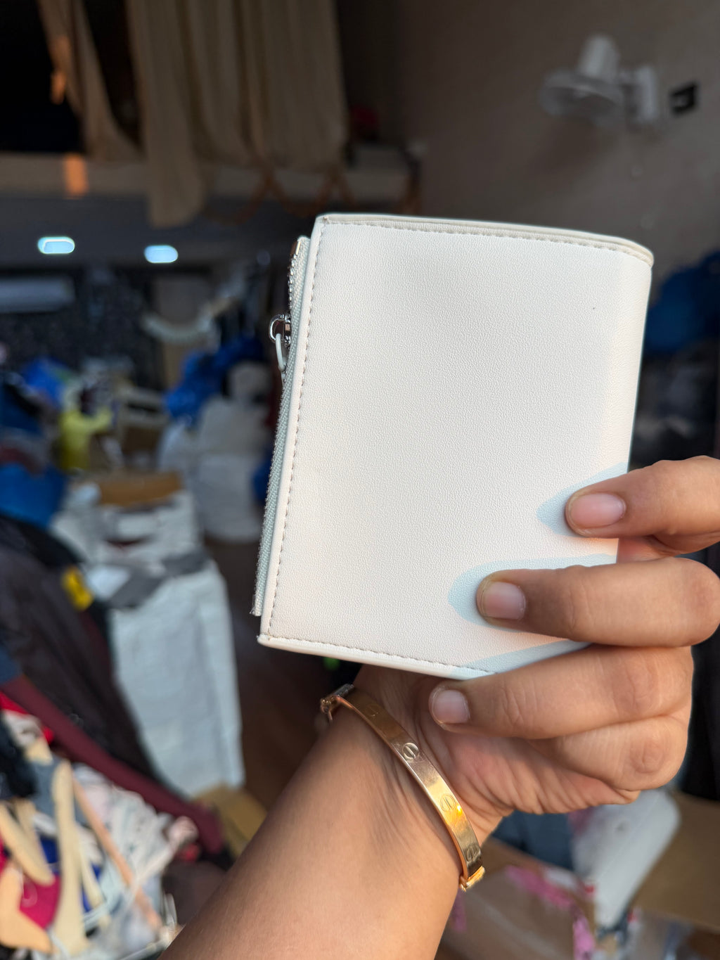 CHARLES AND KEITH midori geometric top zip wallet
