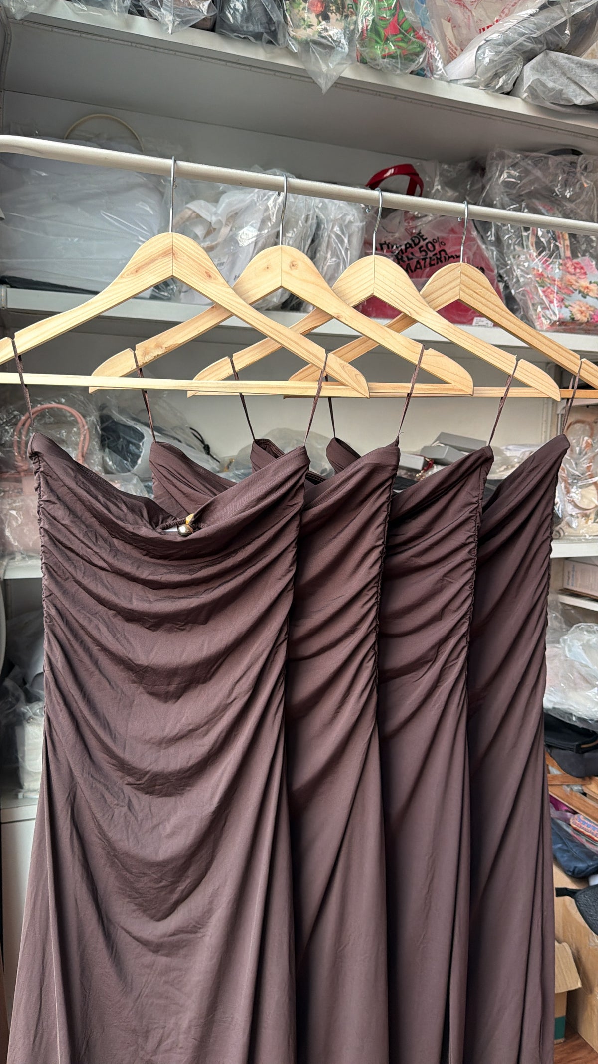 RUCHED BANDEAU MAXI DRESS