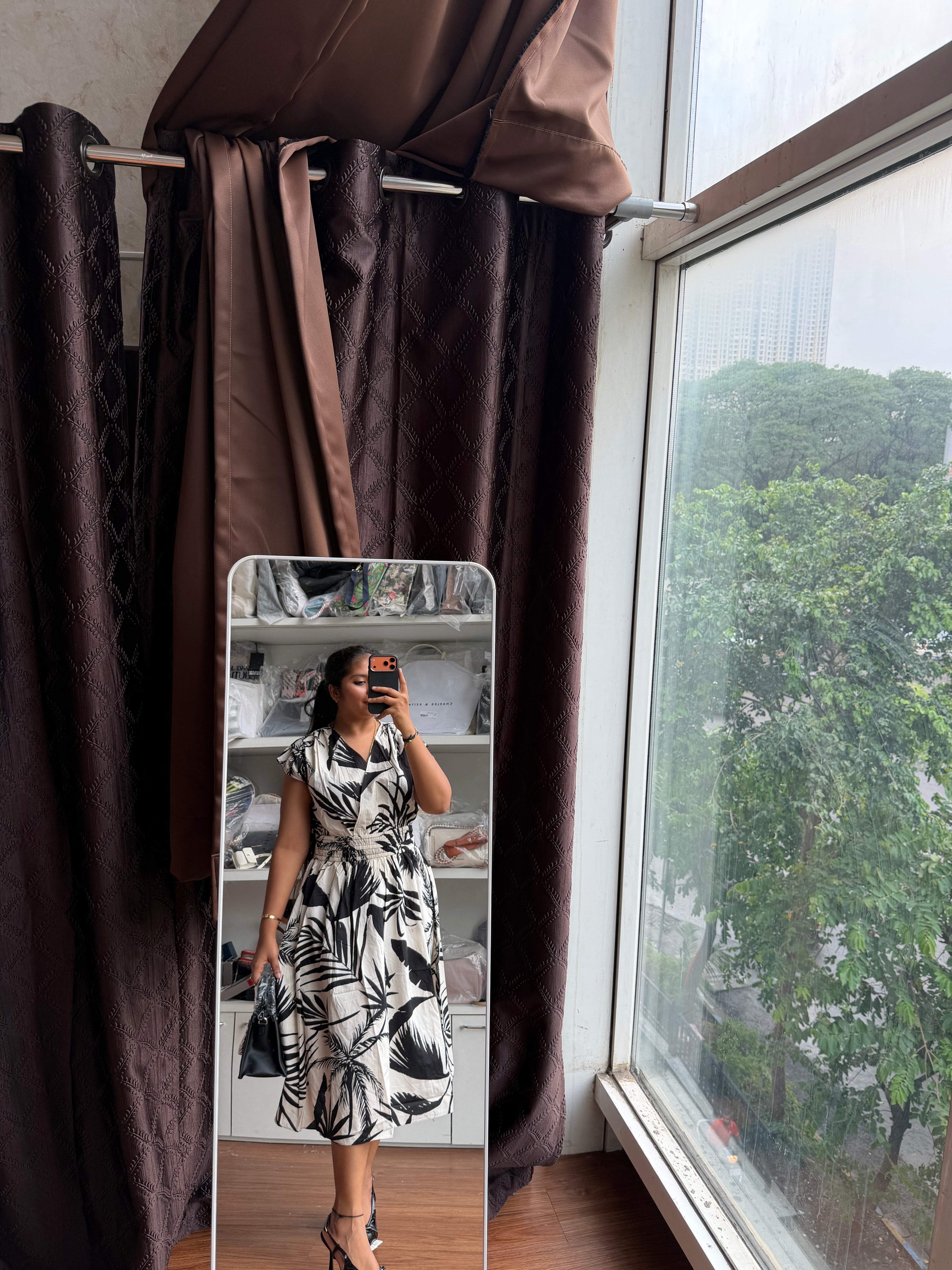 H&M smokey waist cotton dress