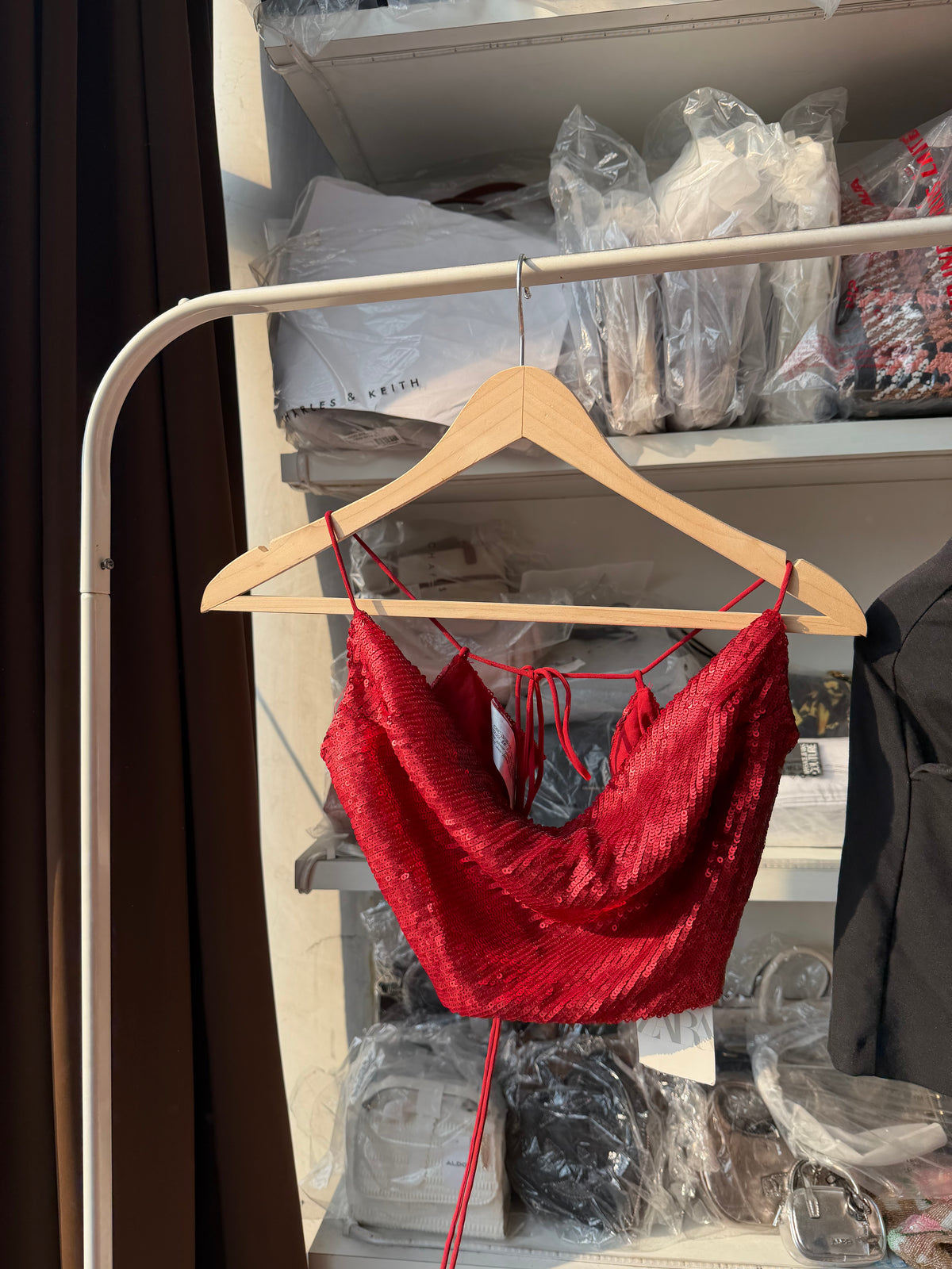 Zara sequins backless top