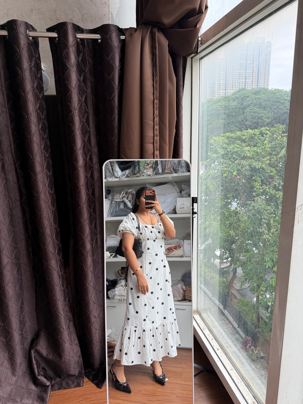 POLKA DOT COTTON DRESS