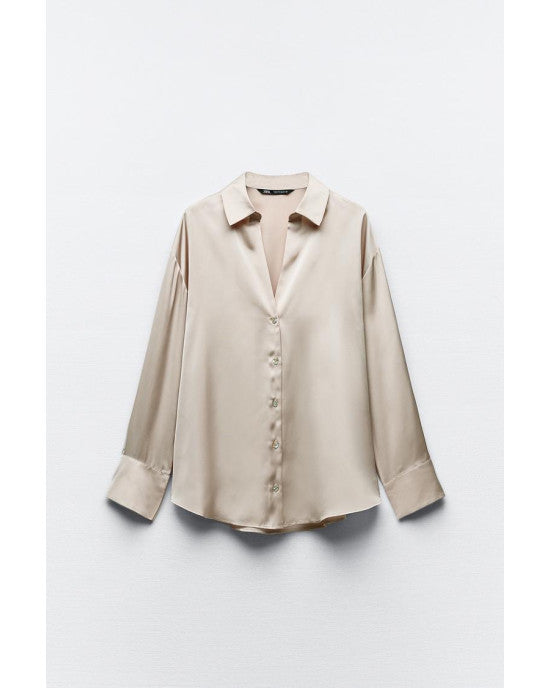 Zara satin shirt