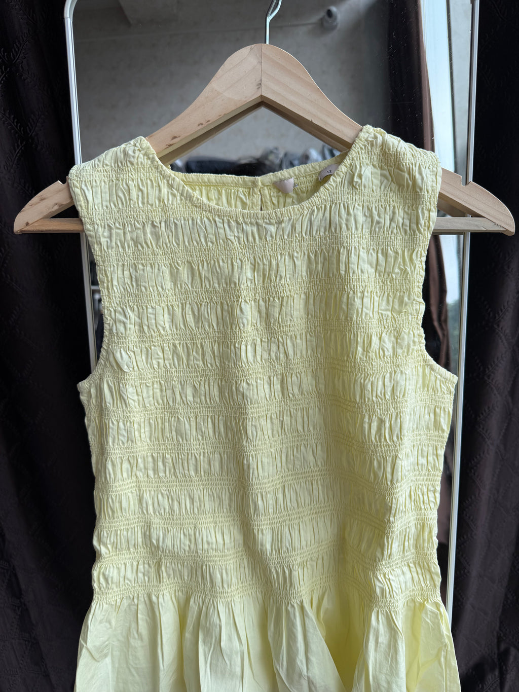 ARGOS BUTTER YELLOW SHIRRED TOP