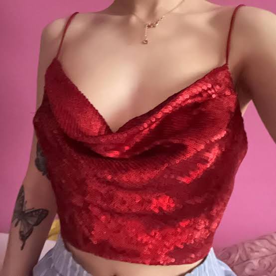 Zara sequins backless top