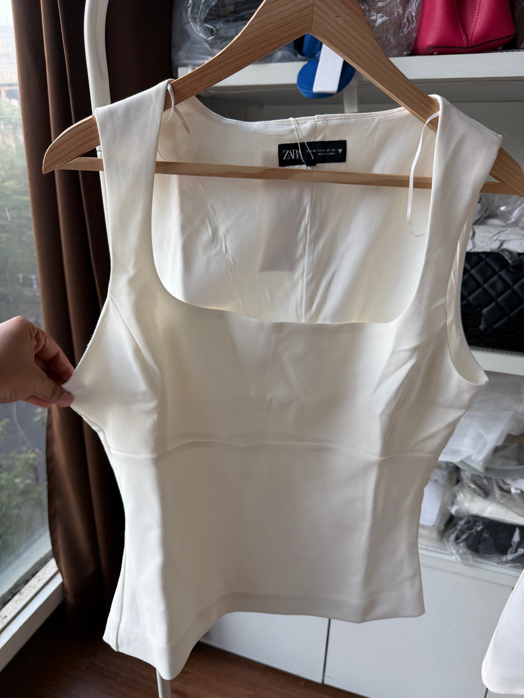 Zara scoop neck top
