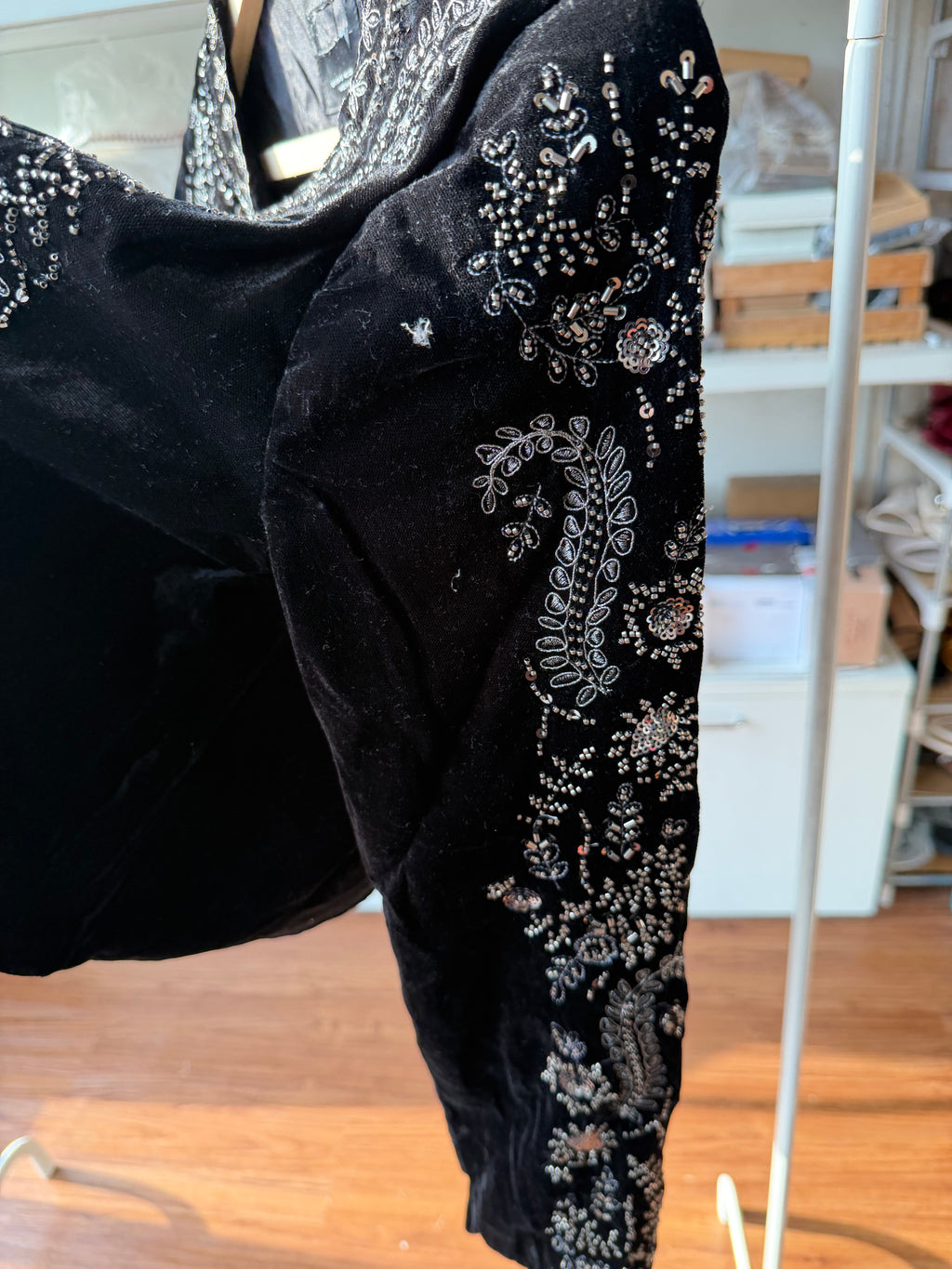 Zara velvet shrug