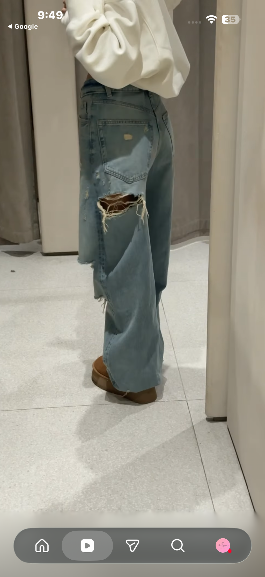 ZARA RIPPED DENIM