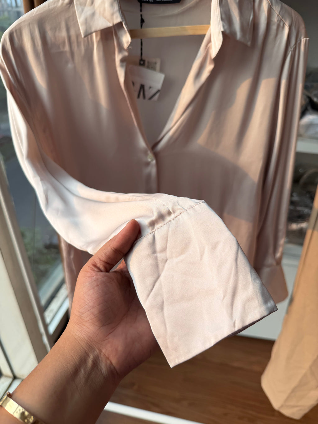 Zara satin shirt