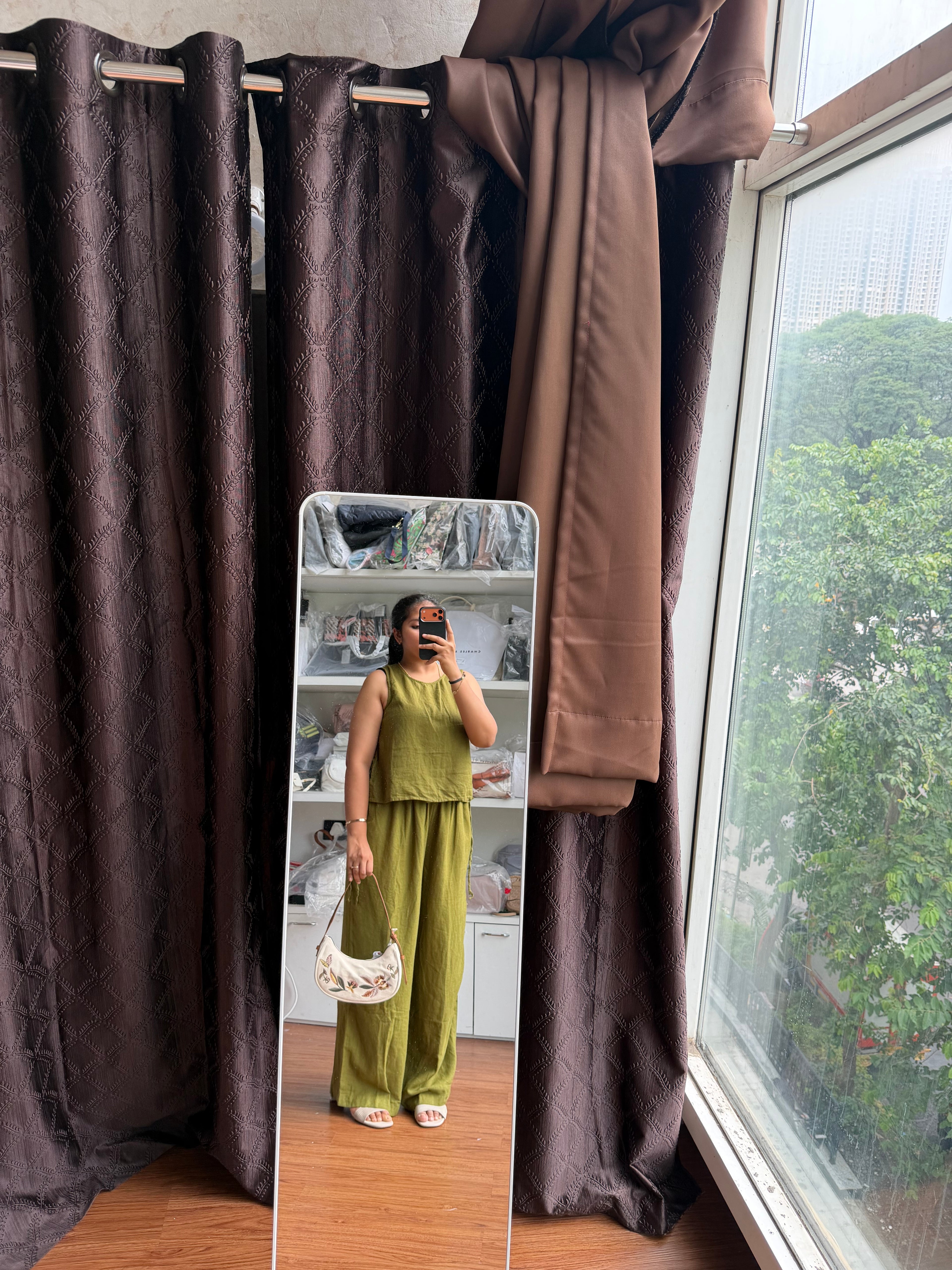RIVER ISLAND LINEN BLEND COORD SET