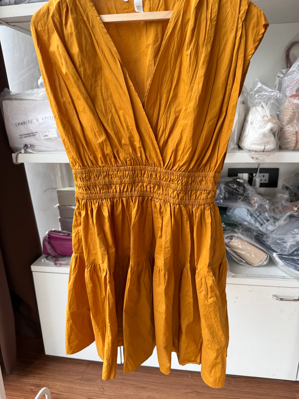 H&M mustard yellow dress