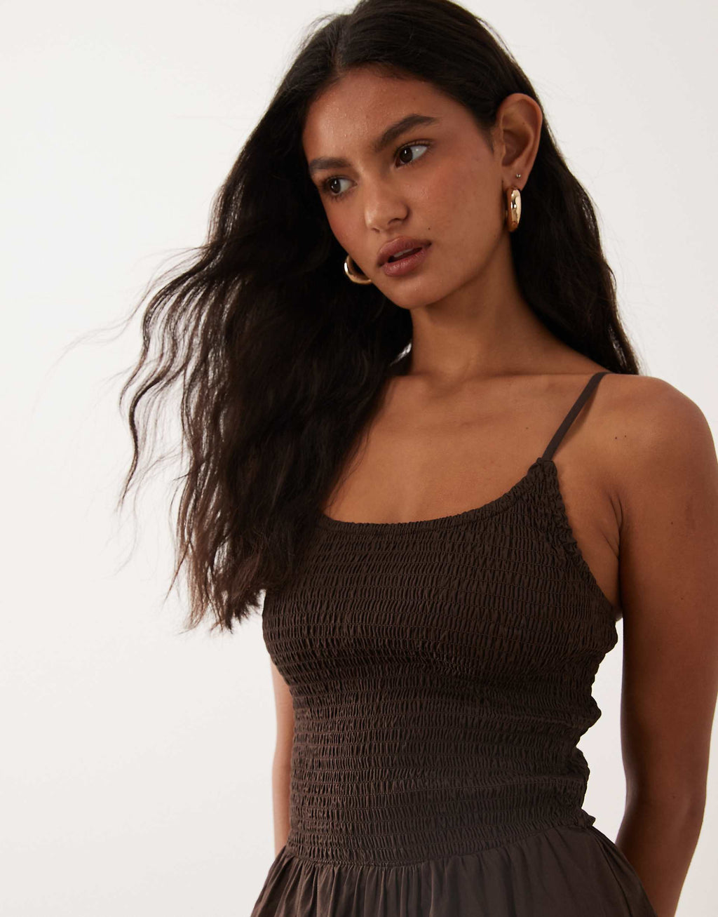 AMELIA SMOKEY BROWN DRESS