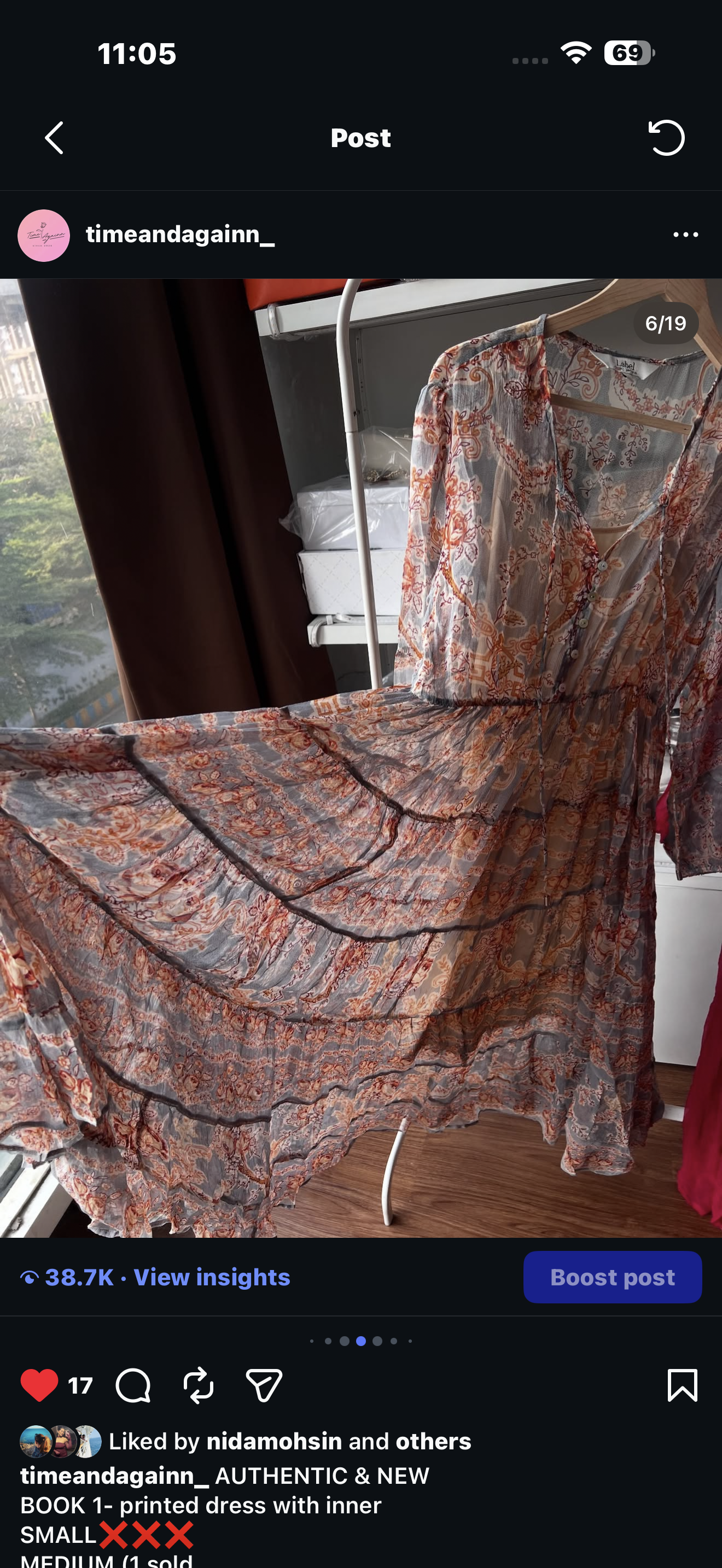 Ritu kumar dress with lining