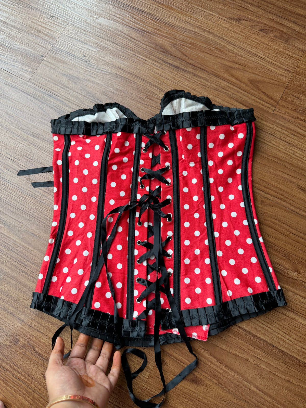 Polka dot corset