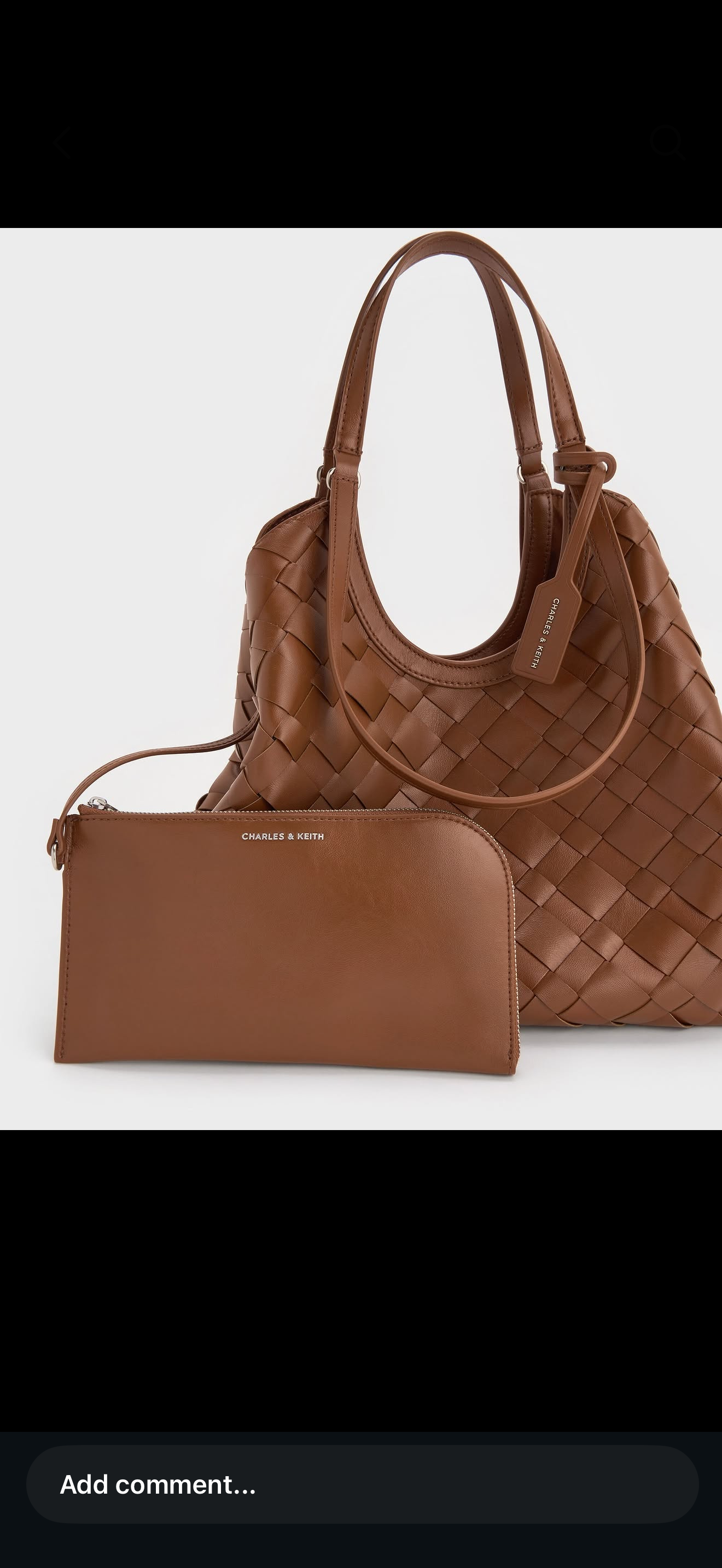 CHARLES AND KEITH IVETTE WOVEN TOTE