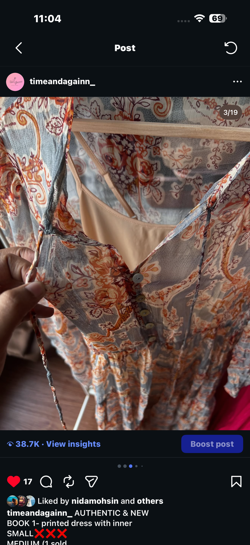 Ritu kumar dress with lining