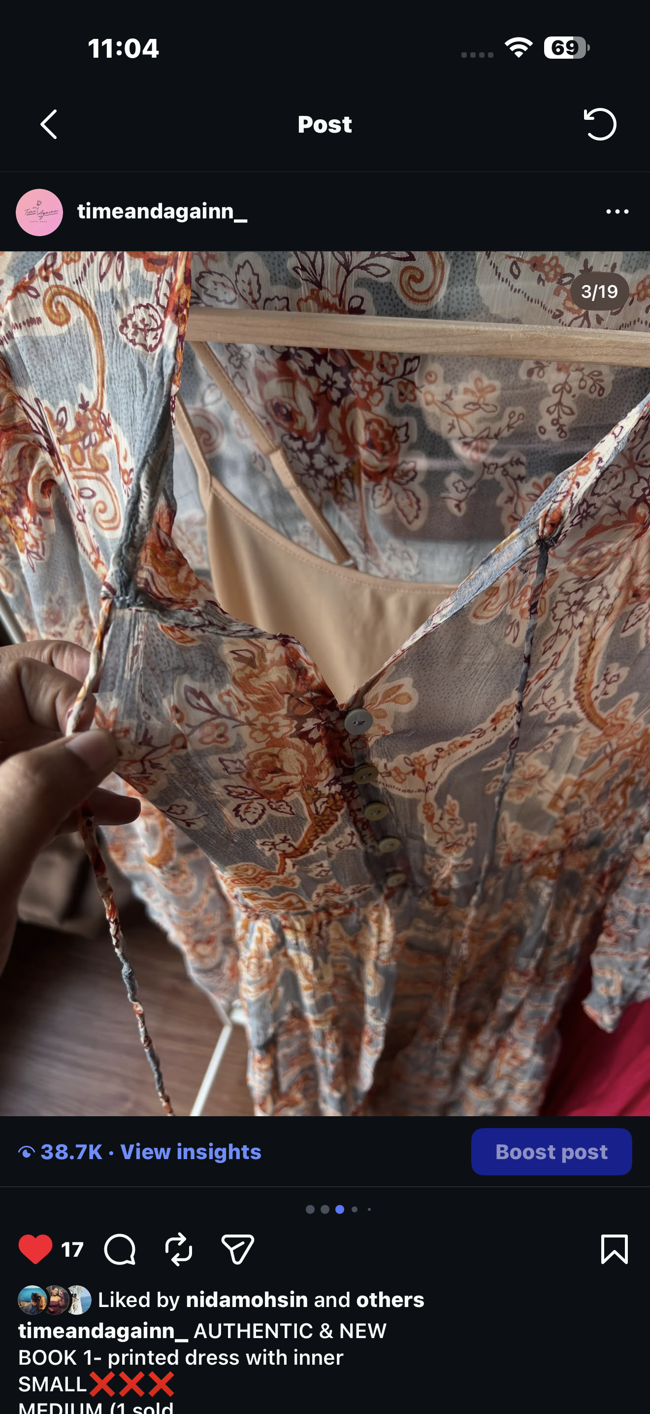 Ritu kumar dress with lining