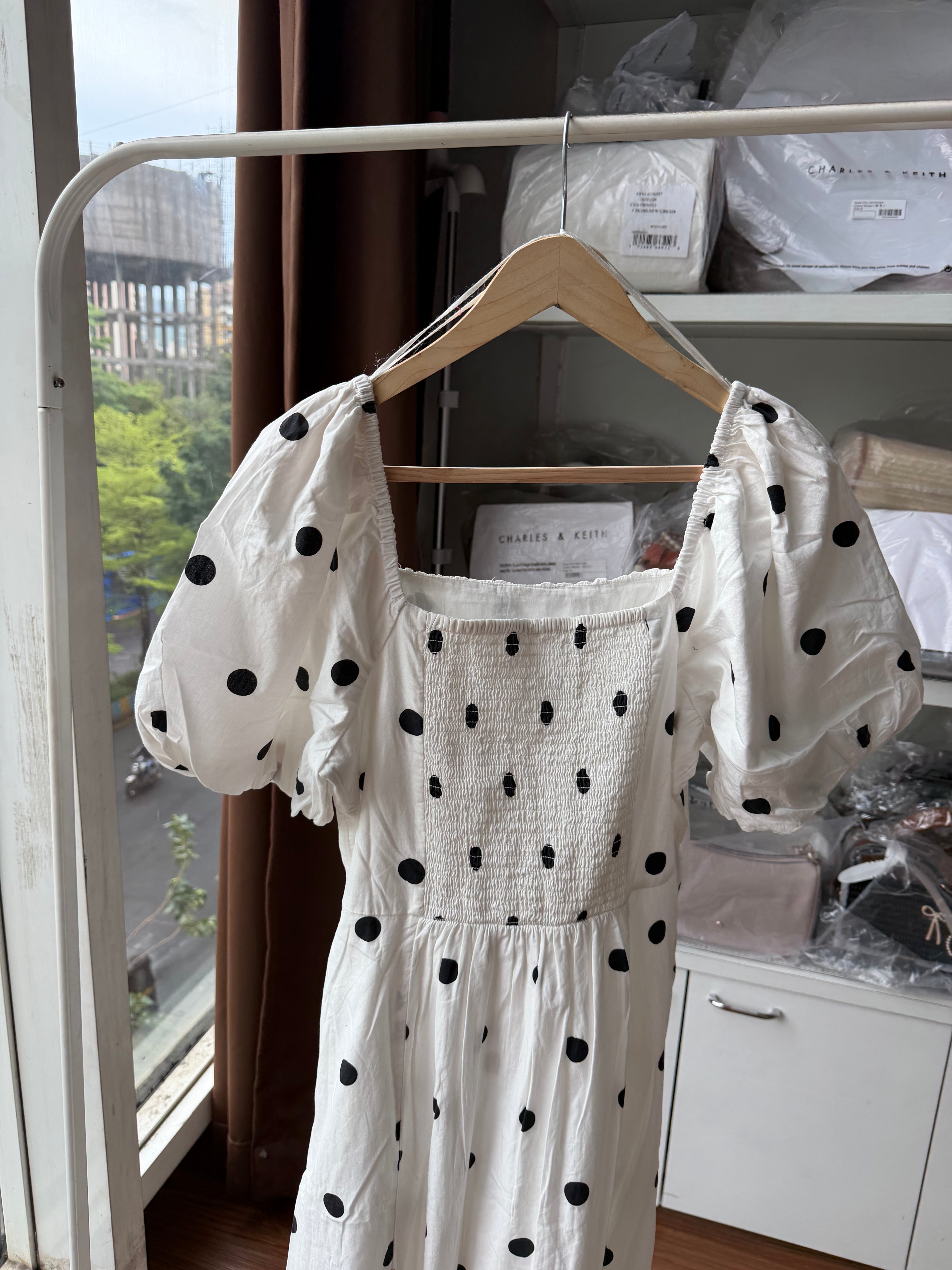 POLKA DOT COTTON DRESS