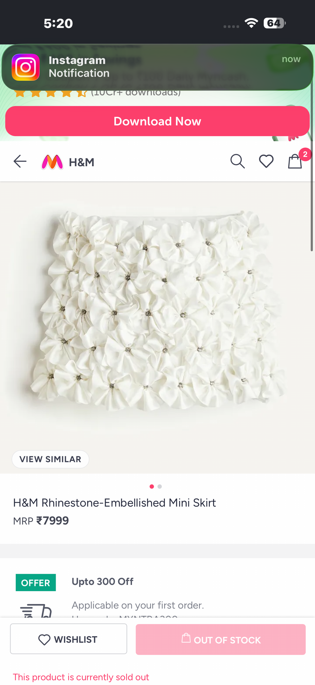 H&M skirt