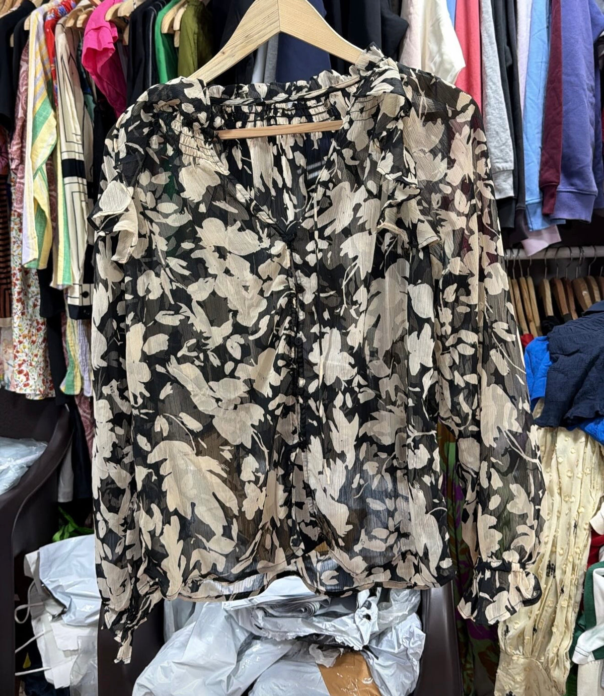 SHEER TOP- MANGO /BOOHOO