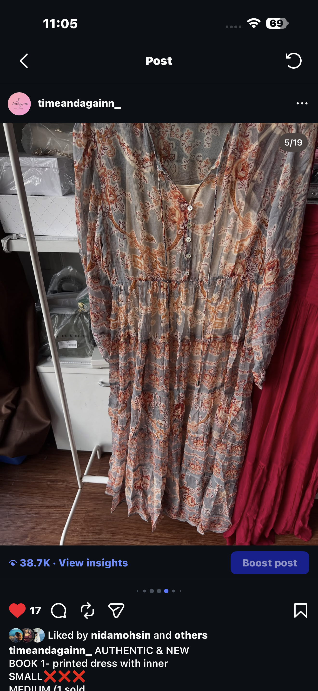 Ritu kumar dress with lining