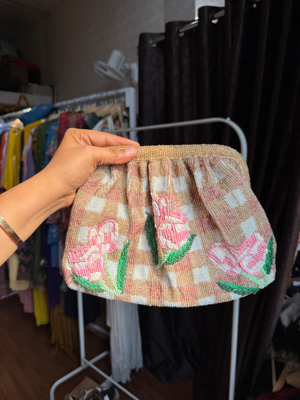 ANTHROPROLOGIE BEADED BAG