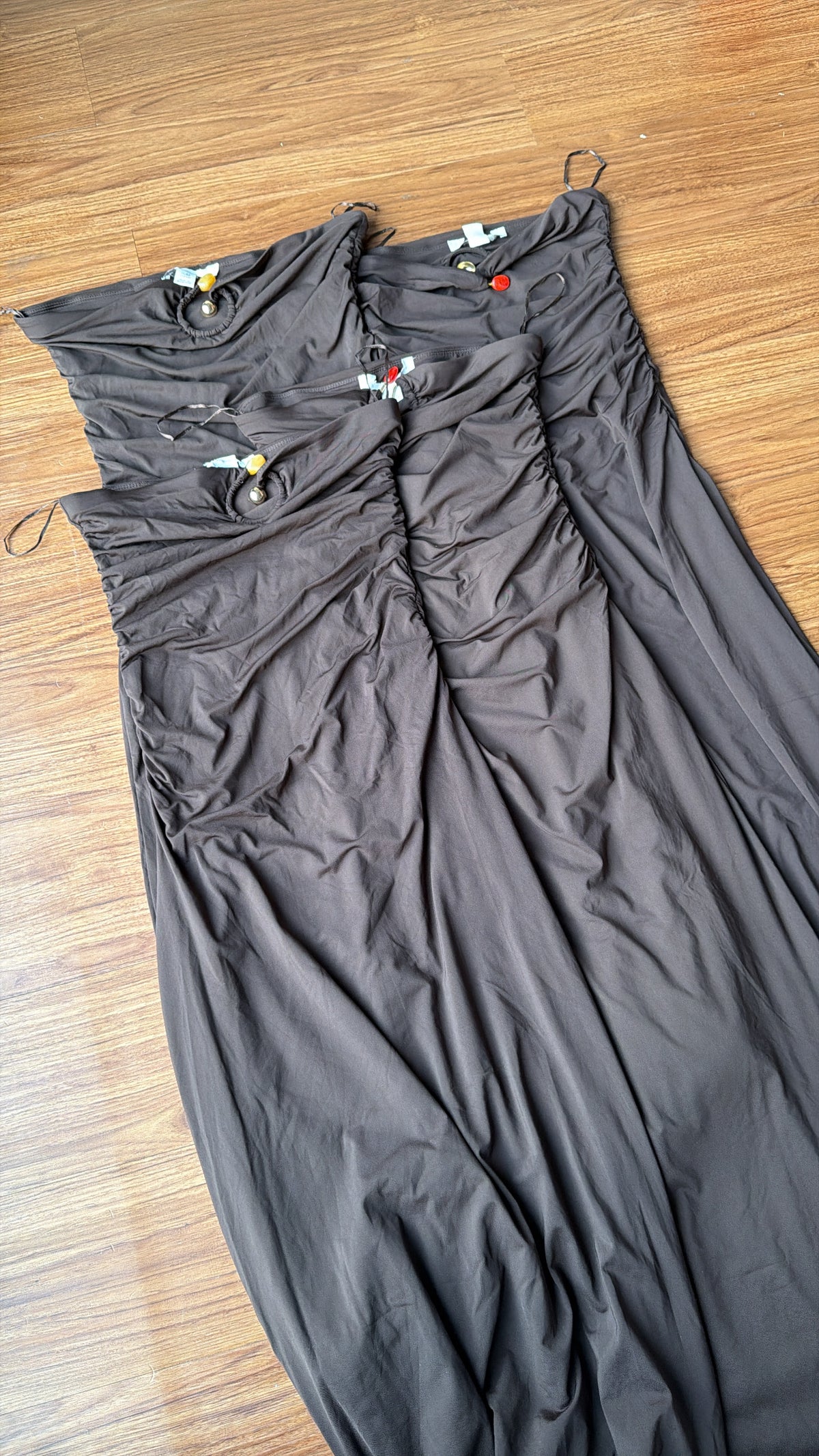 RUCHED BANDEAU MAXI DRESS