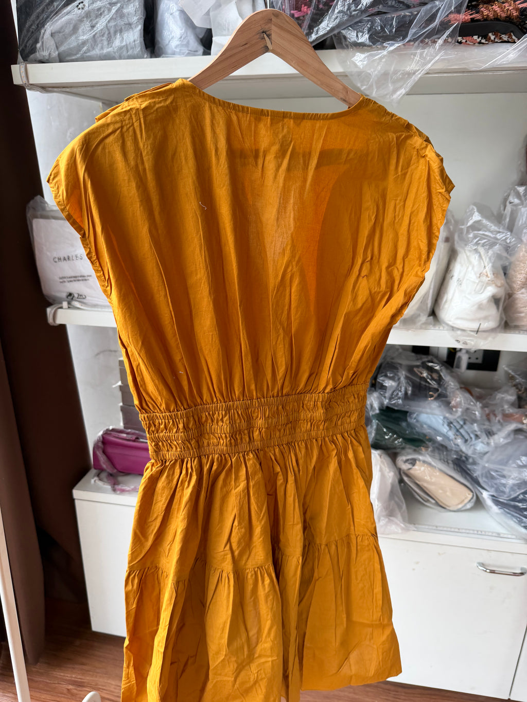 H&M mustard yellow dress