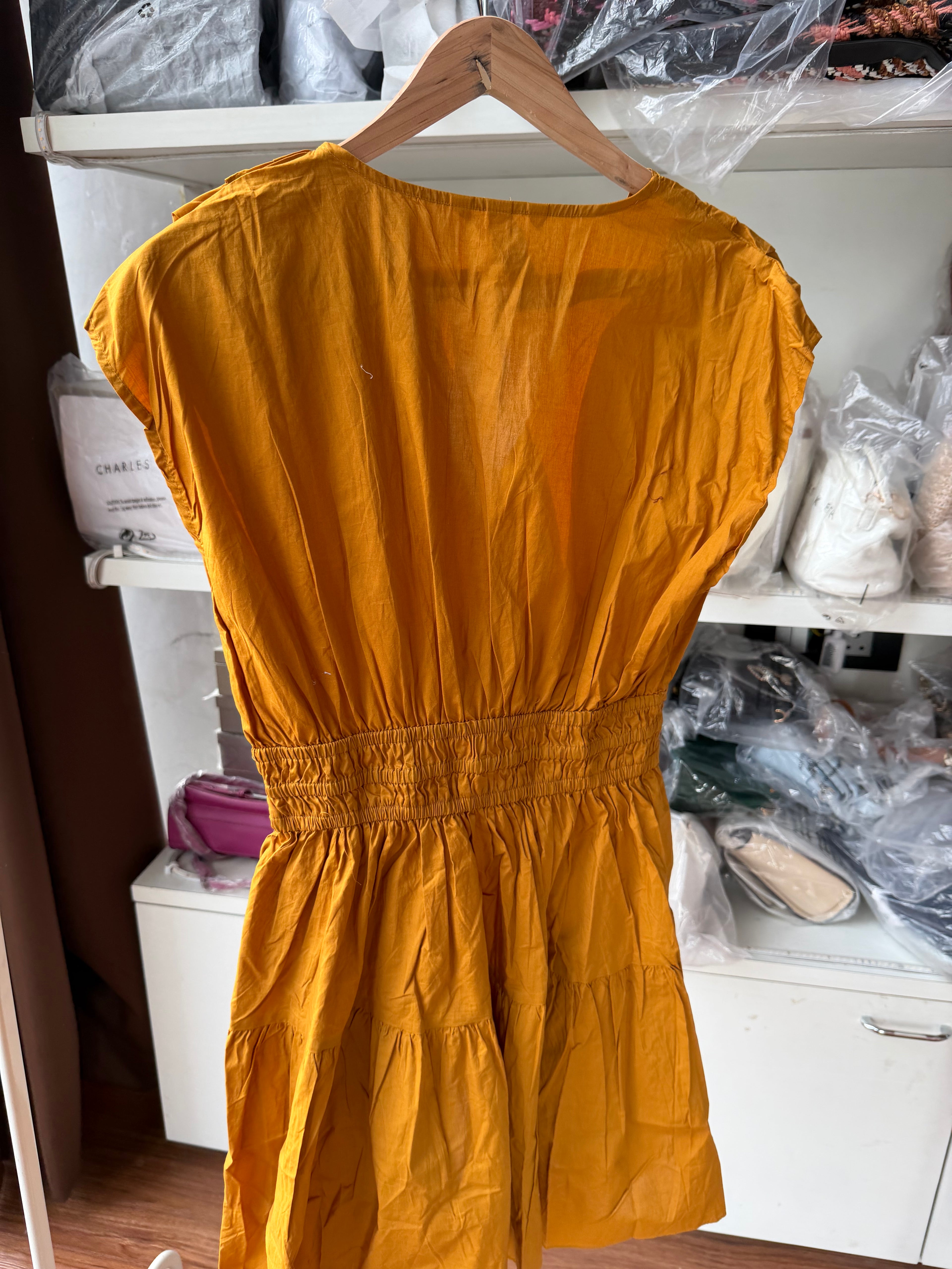 H&M mustard yellow dress