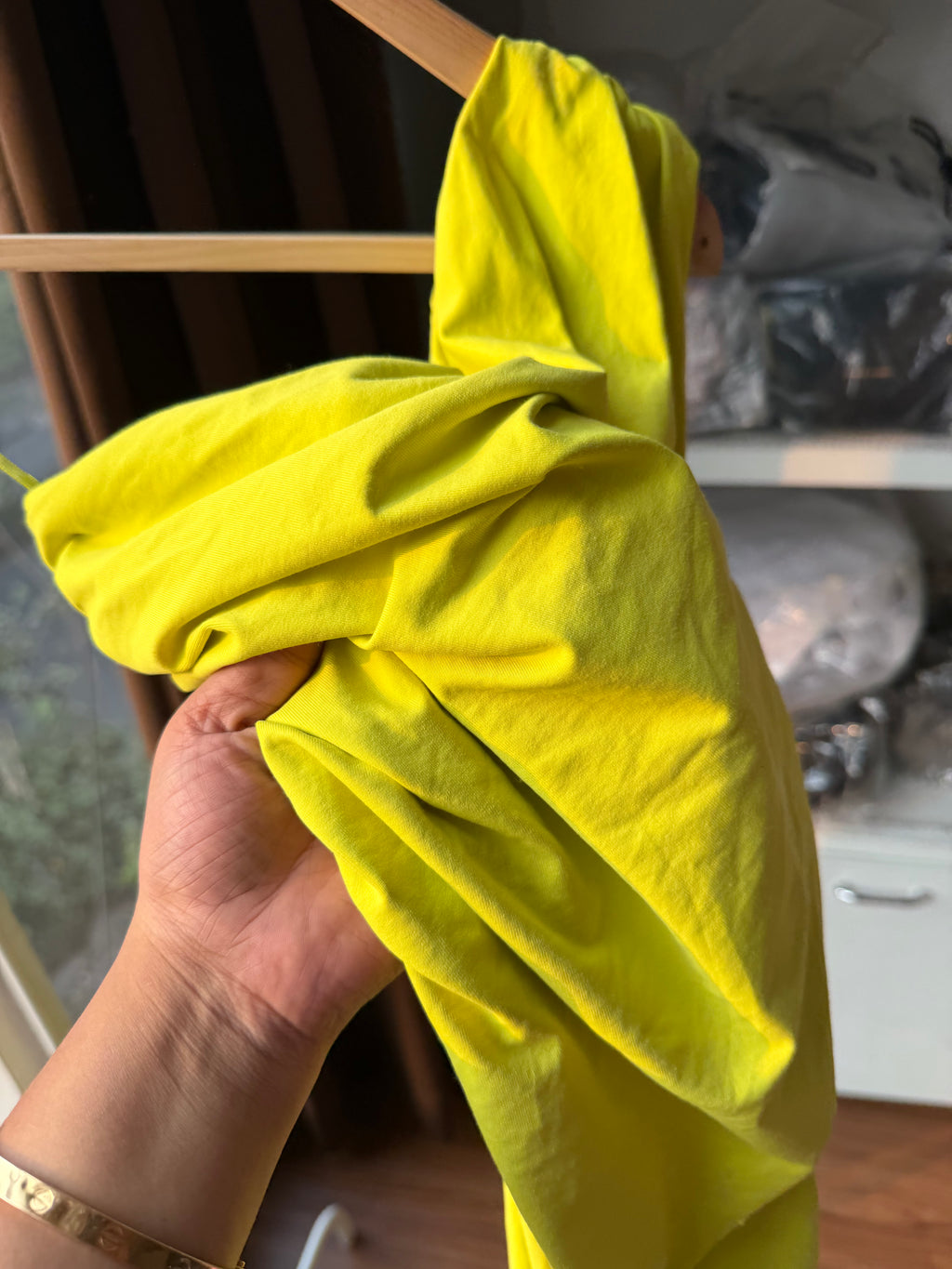 Zara ruched neon dress