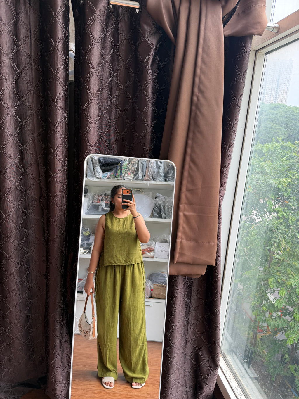 RIVER ISLAND LINEN BLEND COORD SET