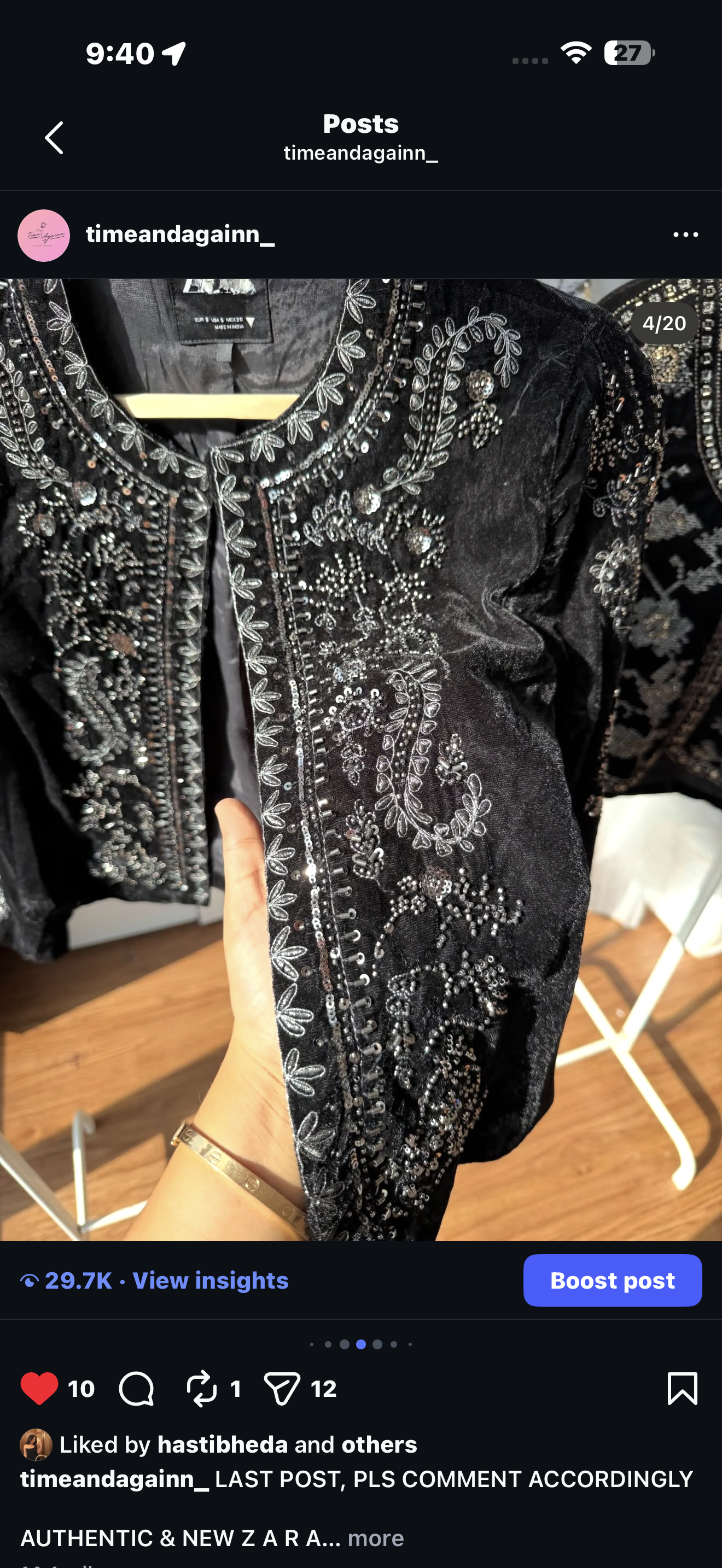 Zara velvet shrug