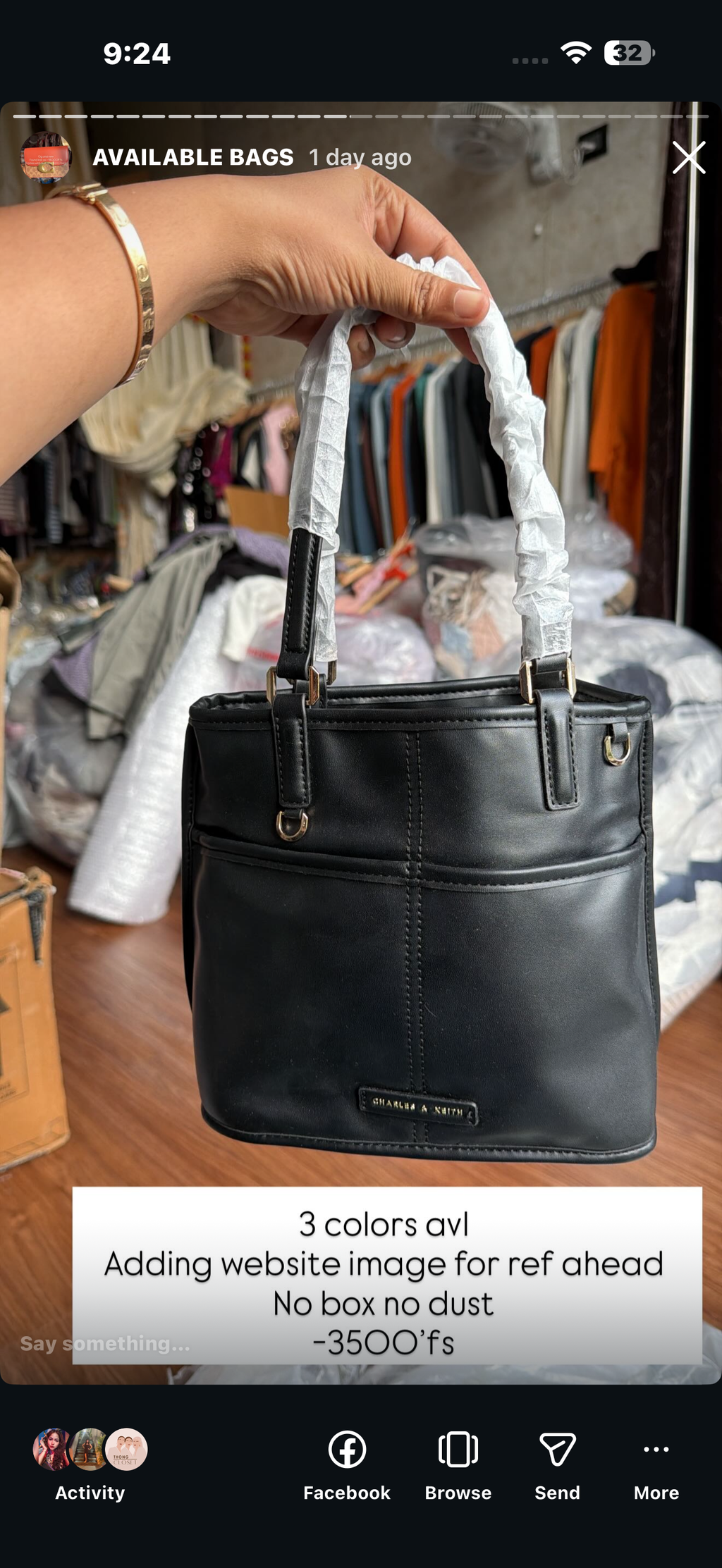 CHARLES AND KEITH MINI TOTE