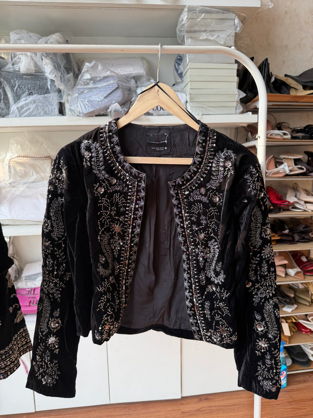Zara velvet shrug