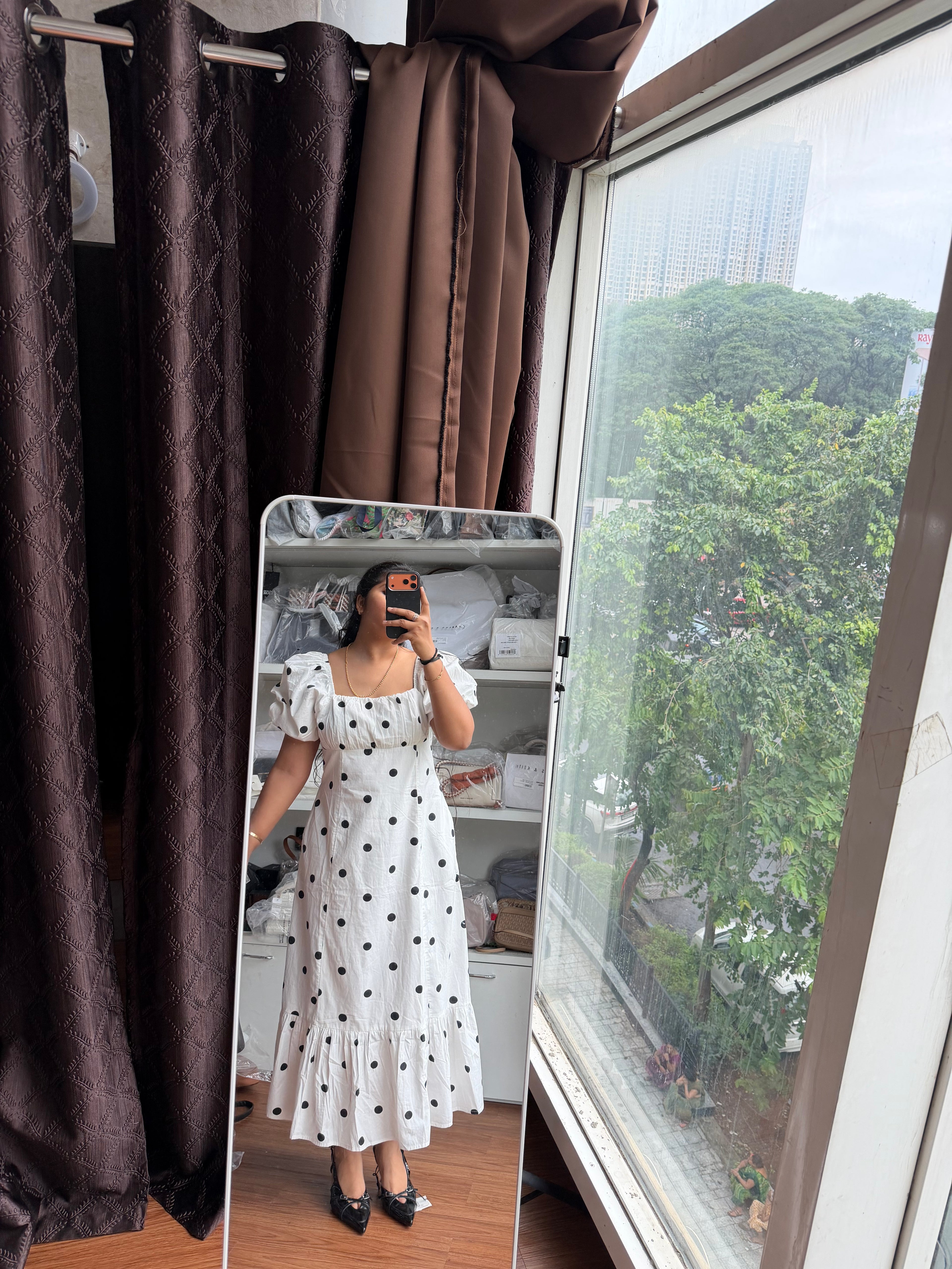 POLKA DOT COTTON DRESS