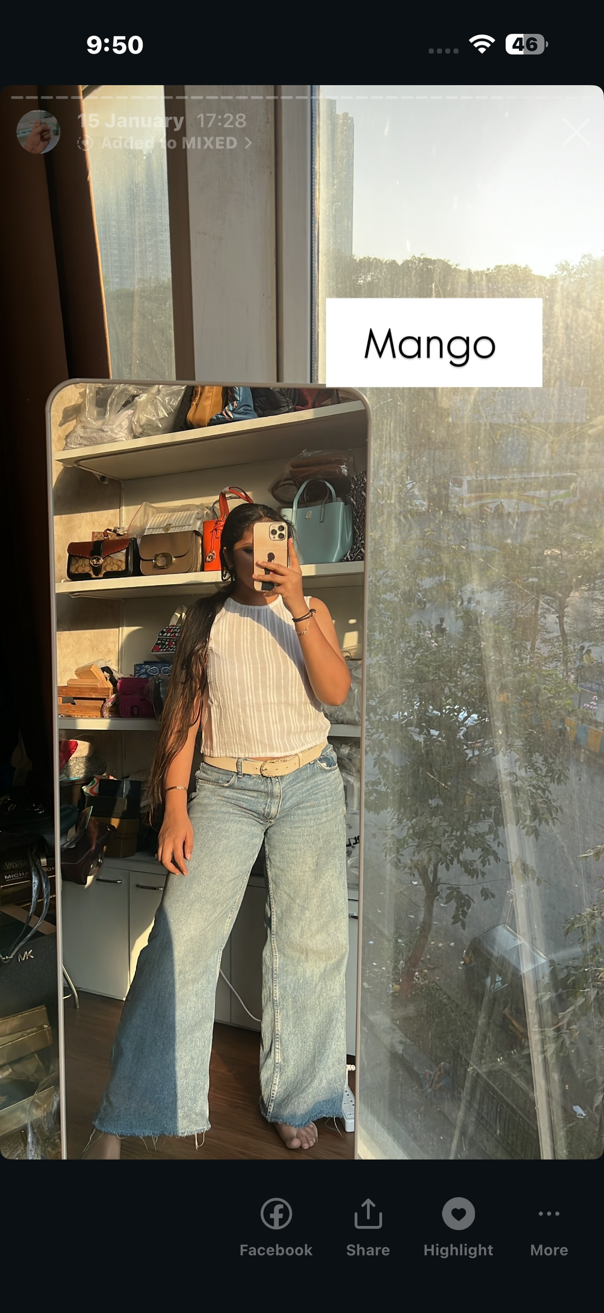 Mango cotton top