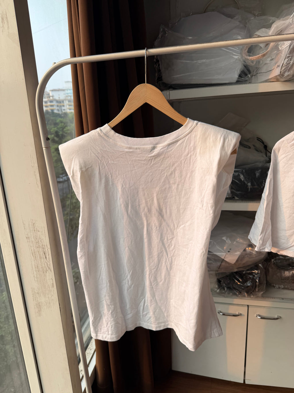 Zara shoulder padded top
