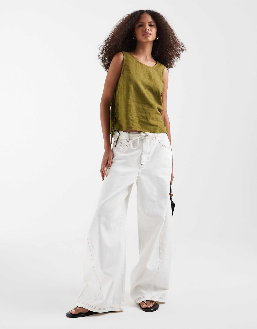 RIVER ISLAND LINEN BLEND COORD SET