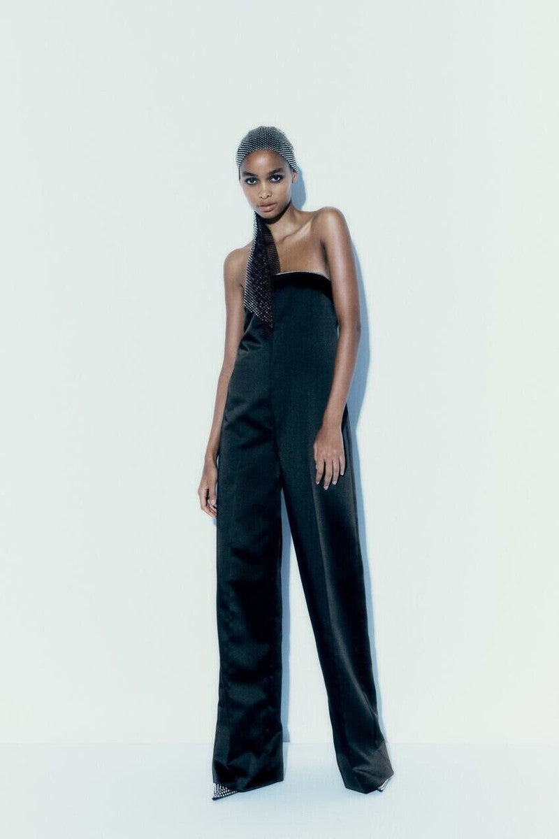 Zara rhinestone tube jumpsuit