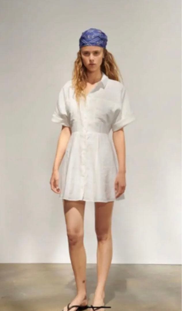 ZARA LINEN BLEND DRESS