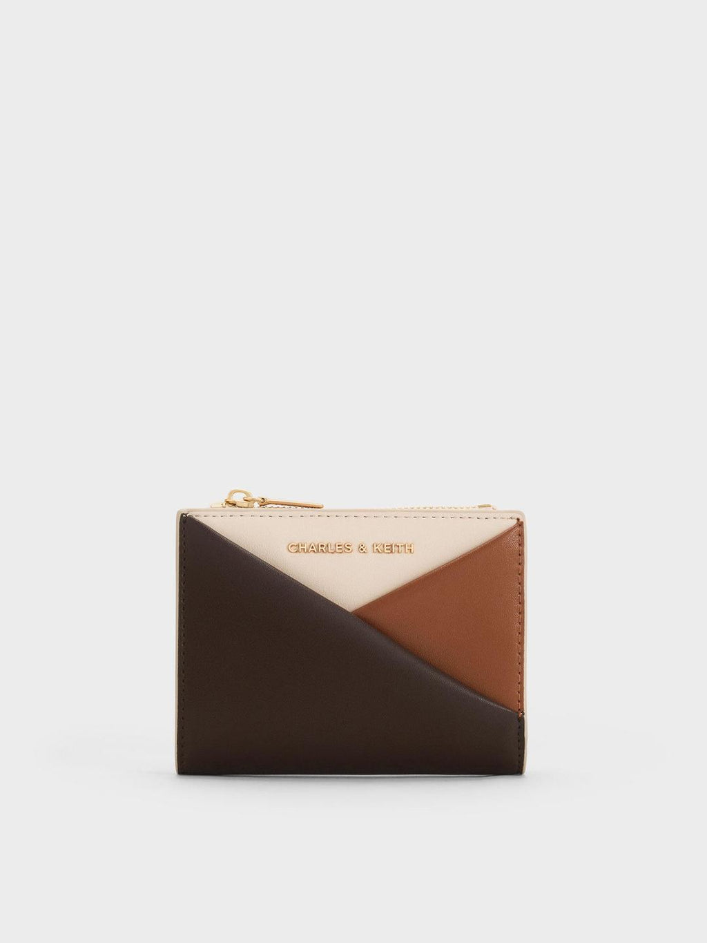 CHARLES AND KEITH midori geometric top zip wallet