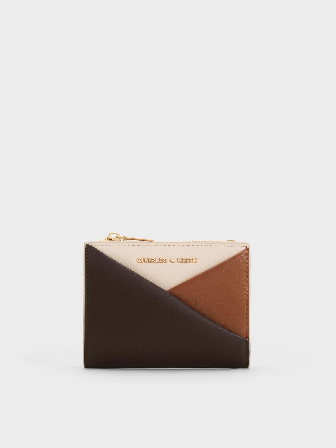 CHARLES AND KEITH midori geometric top zip wallet