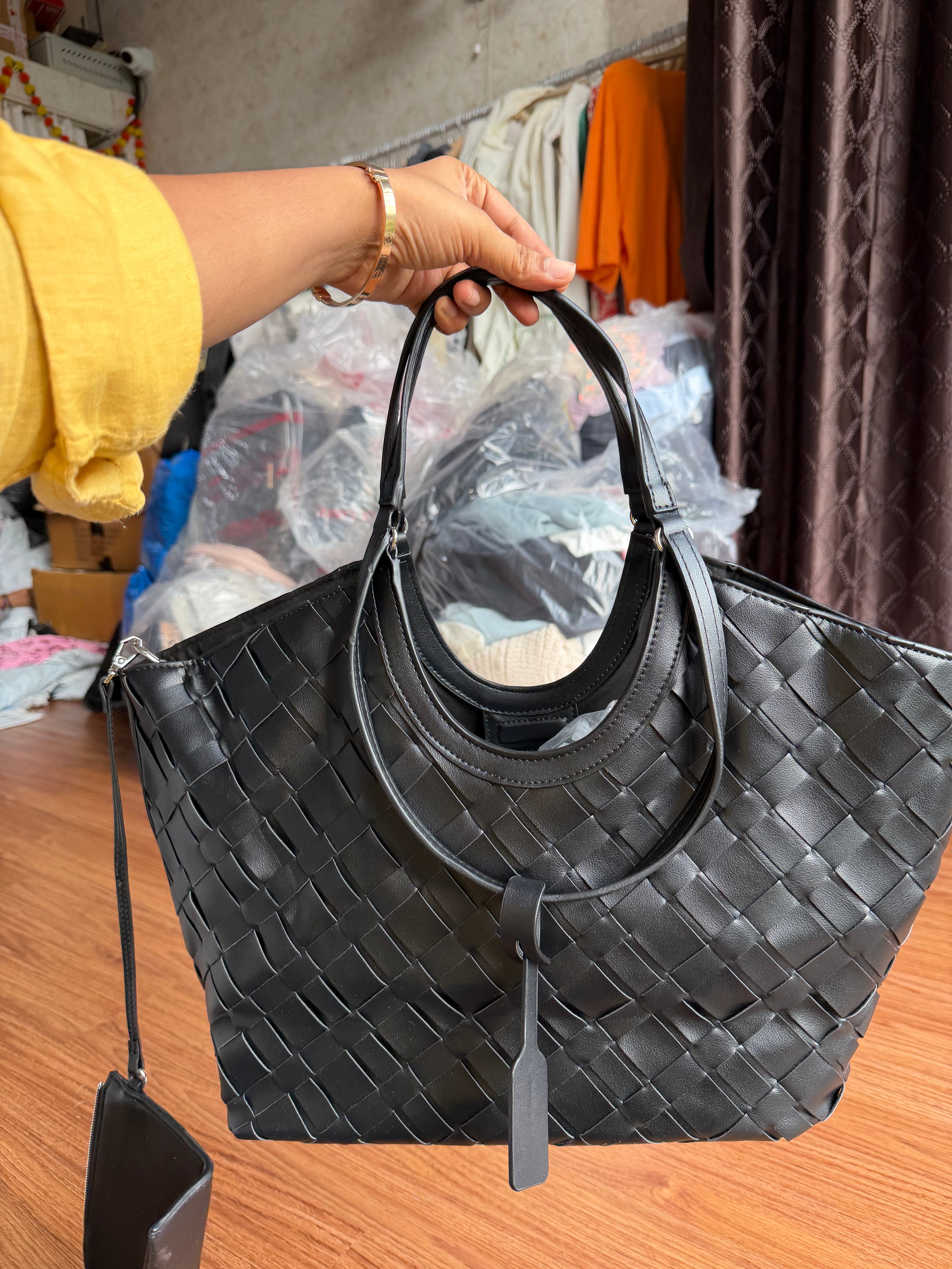 CHARLES AND KEITH IVETTE WOVEN TOTE
