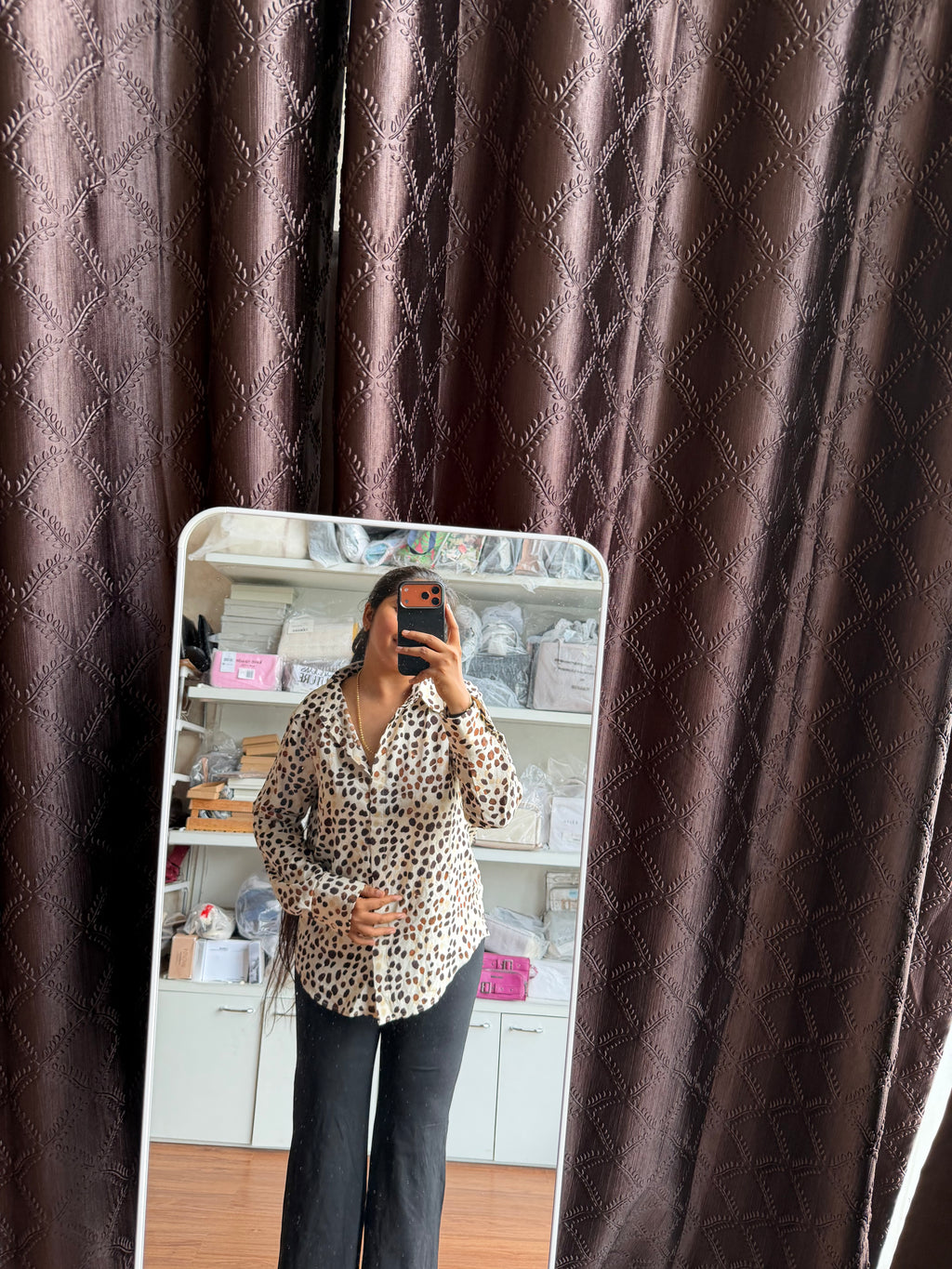 MANGO SHIRT SPOTS PRINT