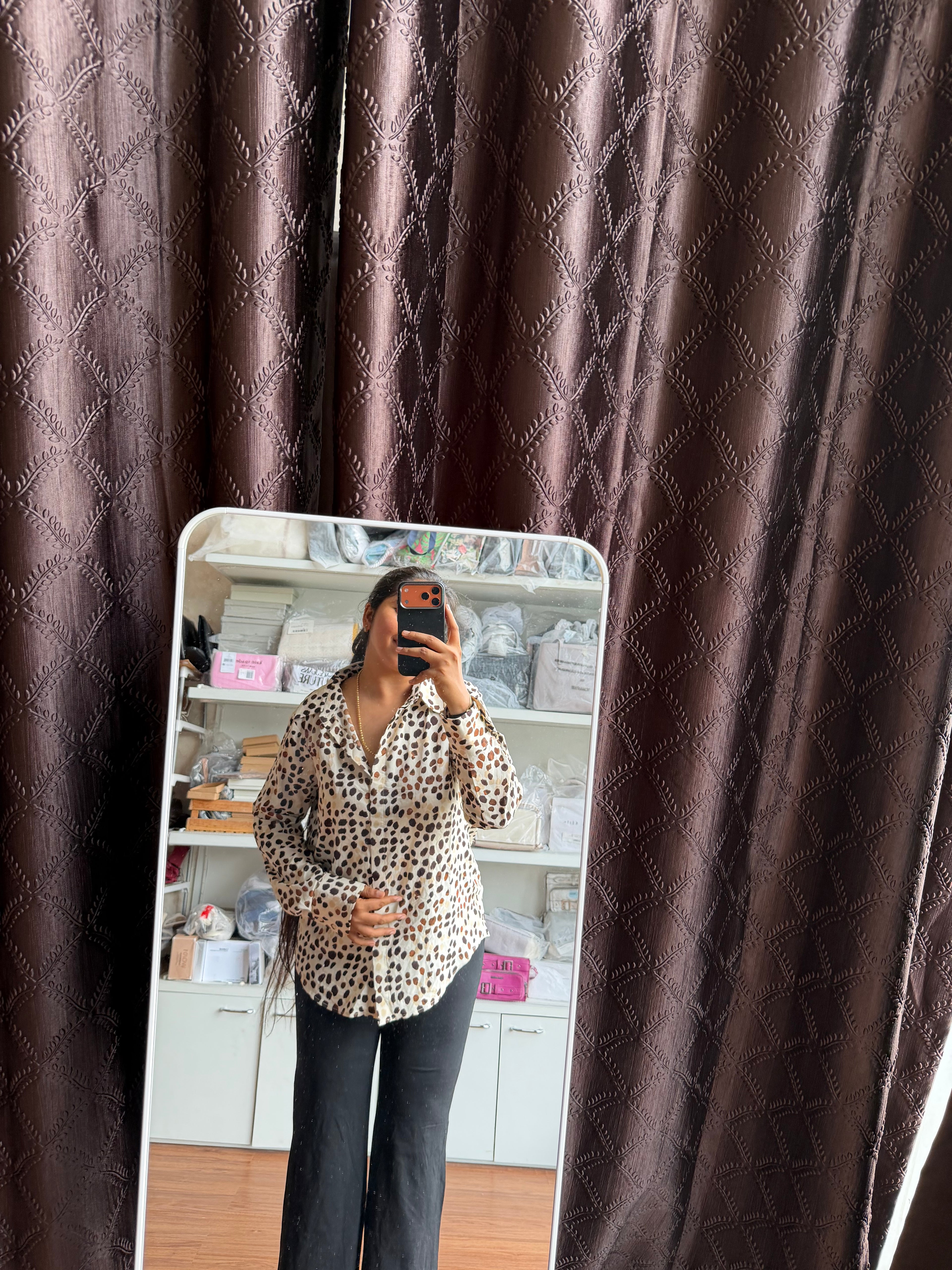 MANGO SHIRT SPOTS PRINT