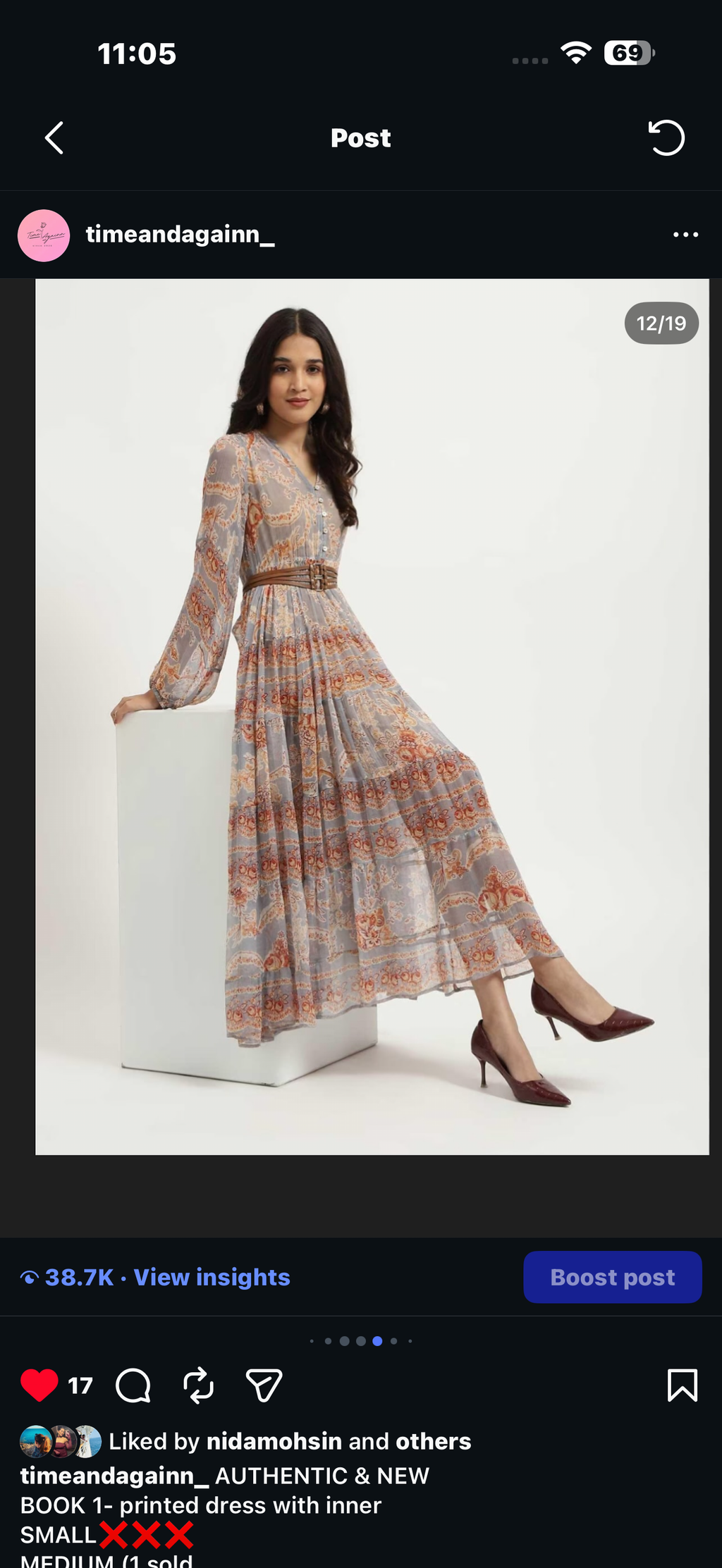 Ritu kumar dress with lining