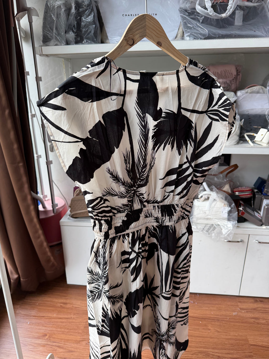 H&M smokey waist cotton dress