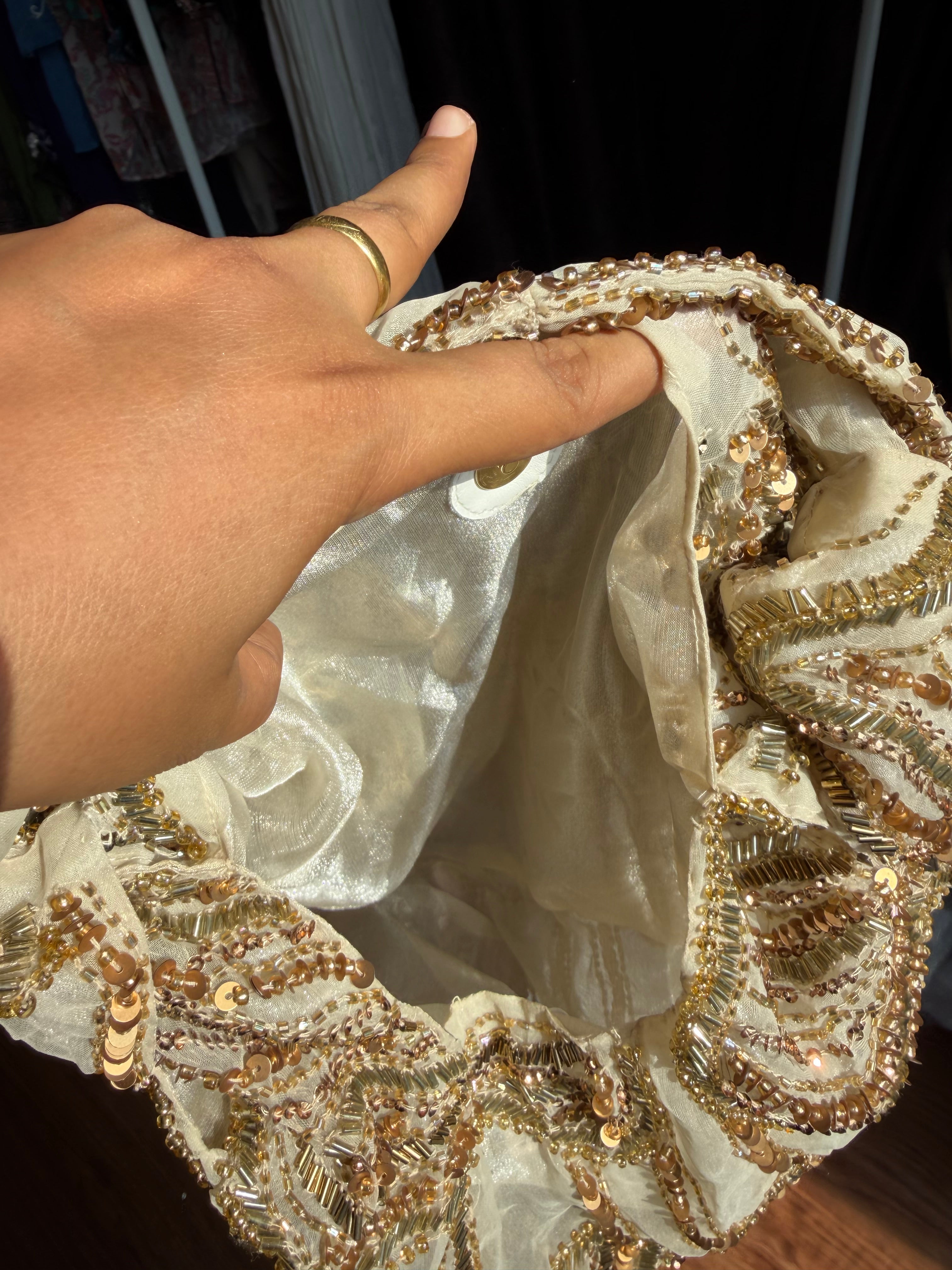 ZARA SEQUINS BUCKET BAG